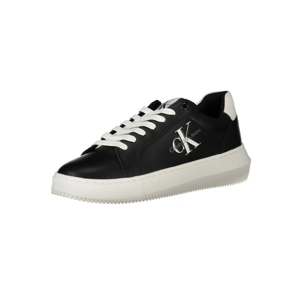 CK LEATHER TRAINERS WOMAN BLACK