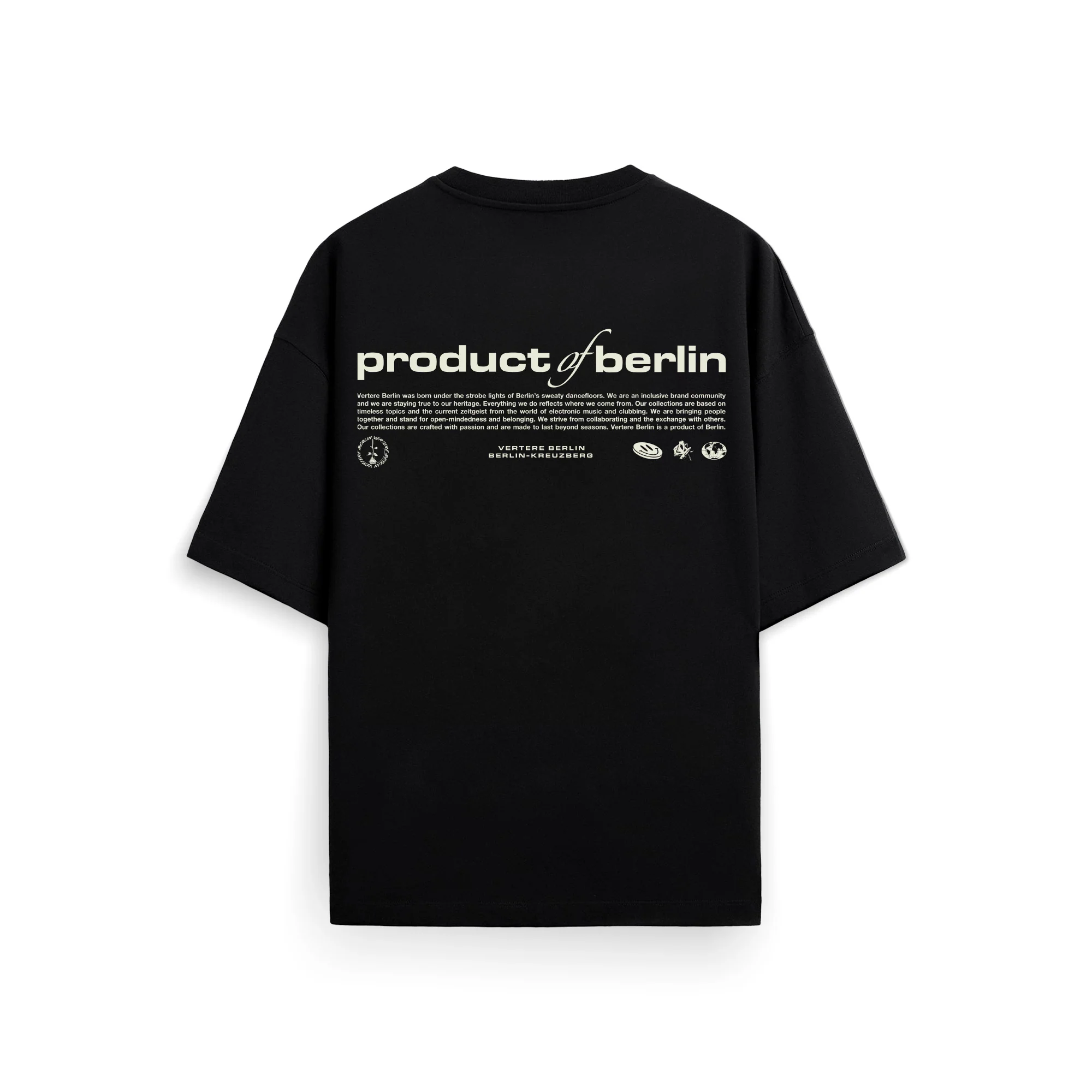 VERTERE PRODUCT OF BERLIN T-SHIRT  BLACK
