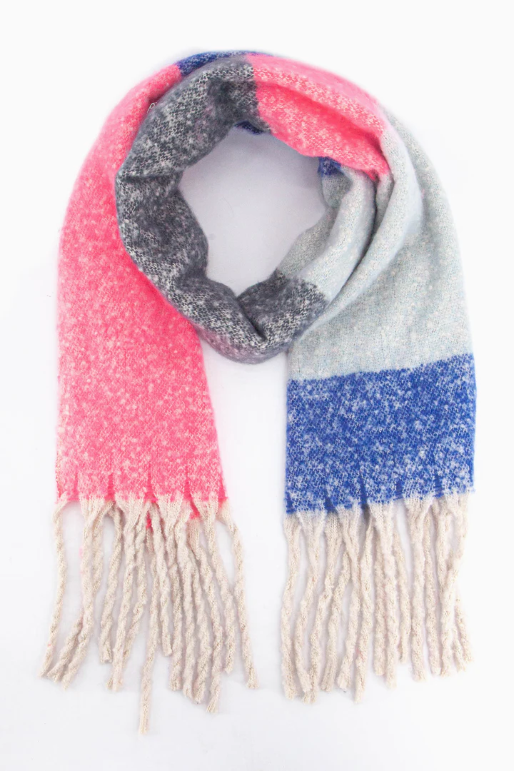 Vivian Scarf Pink/Grey
