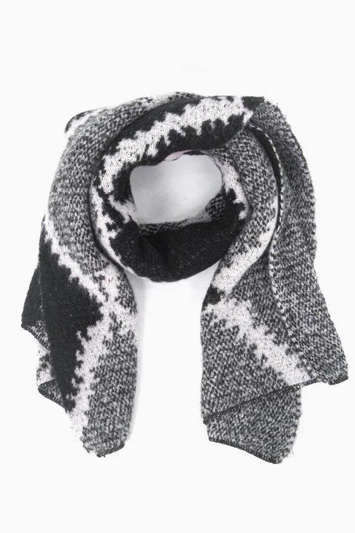 Dove Scarf Grey/Black