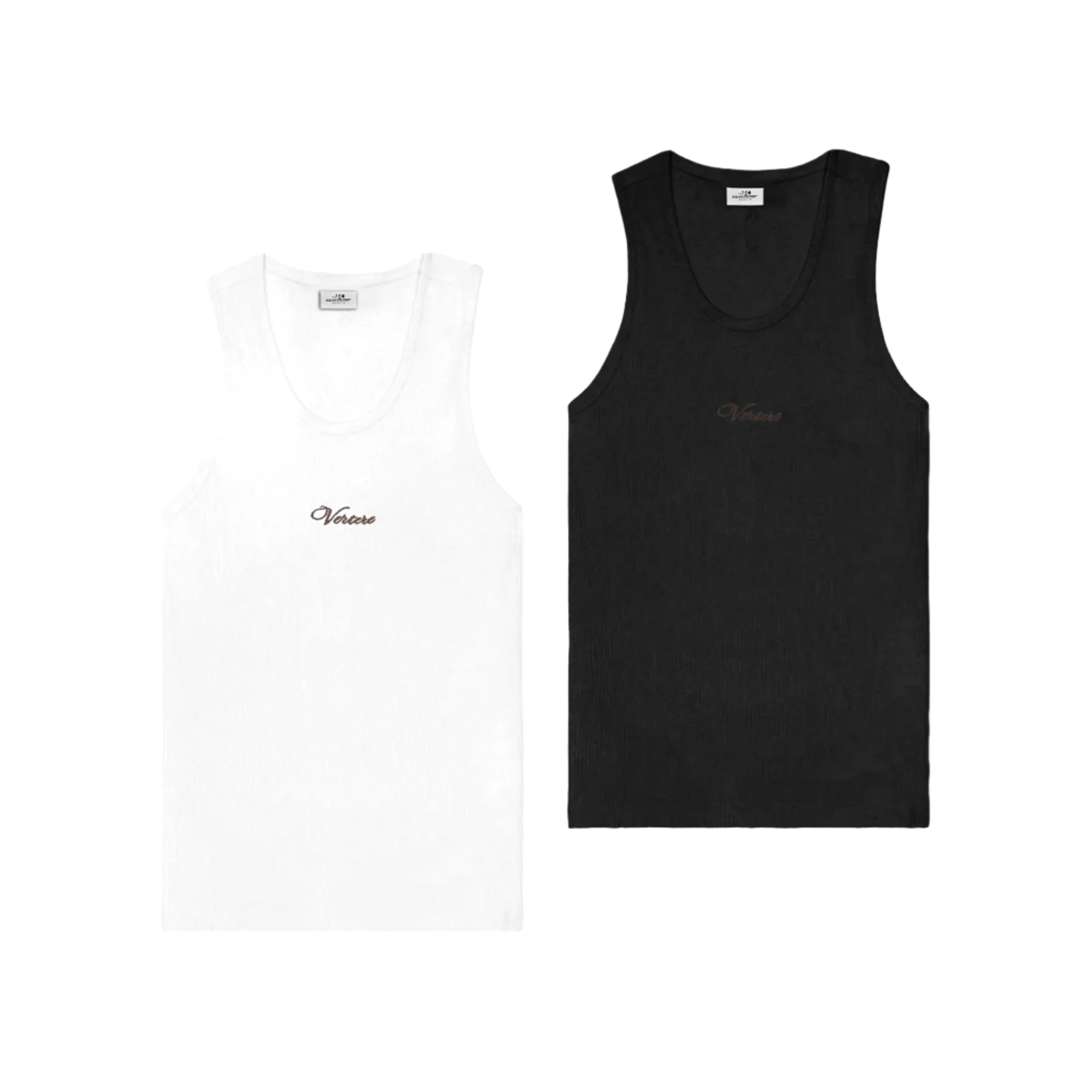 2 PK T/TOPS - BLK/ WHT M