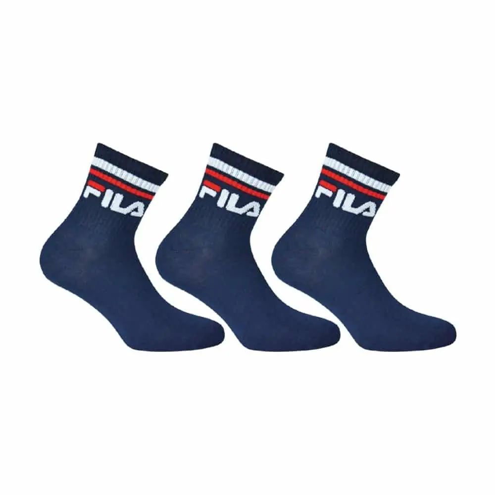 FILA 3PK  SOCKS   BLUE