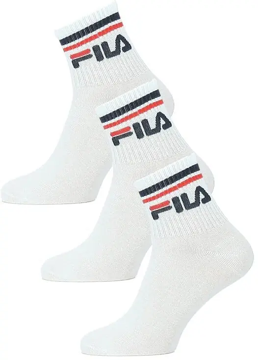 FILA 3PK  SOCKS  WHITE