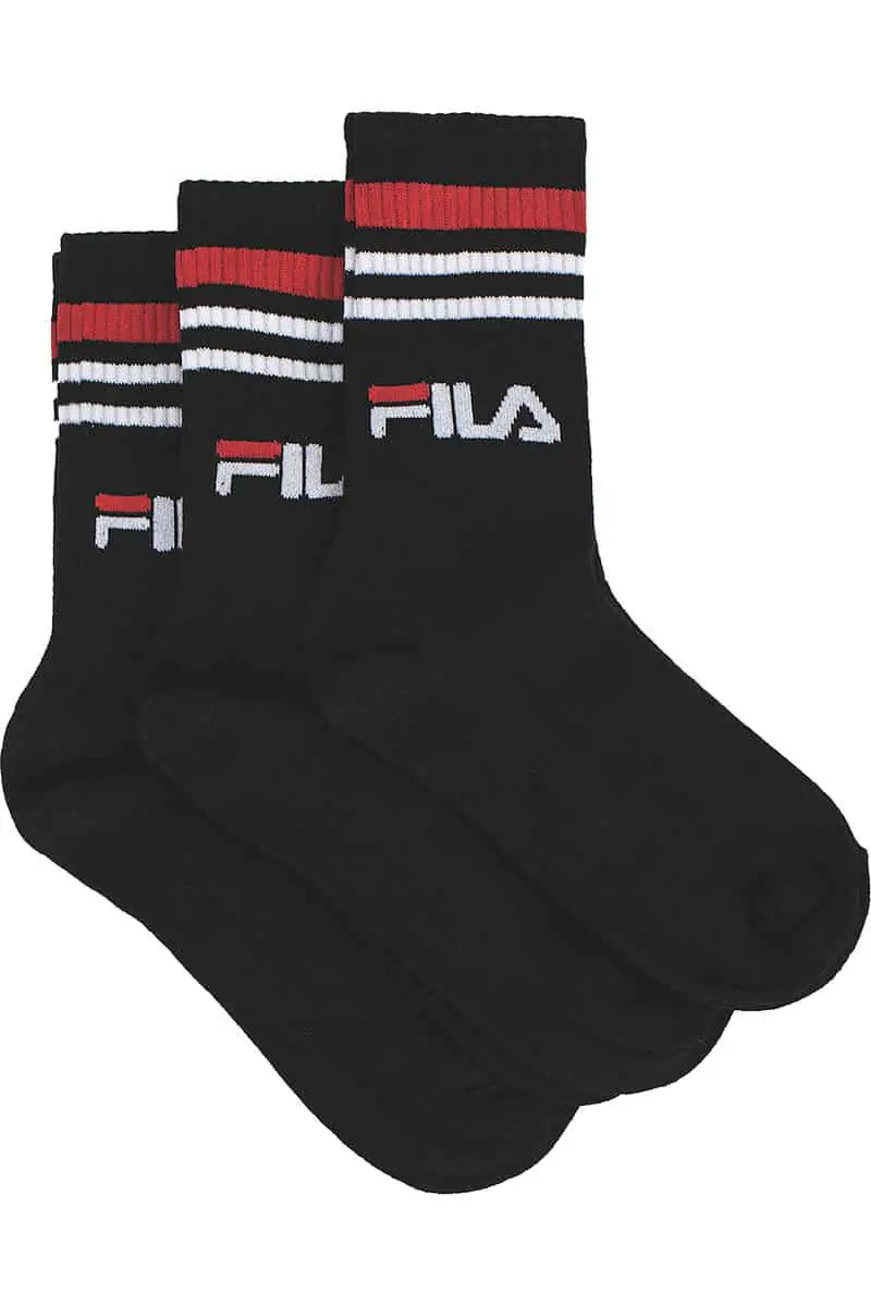 FILA 3PK  SOCKS  BLACK